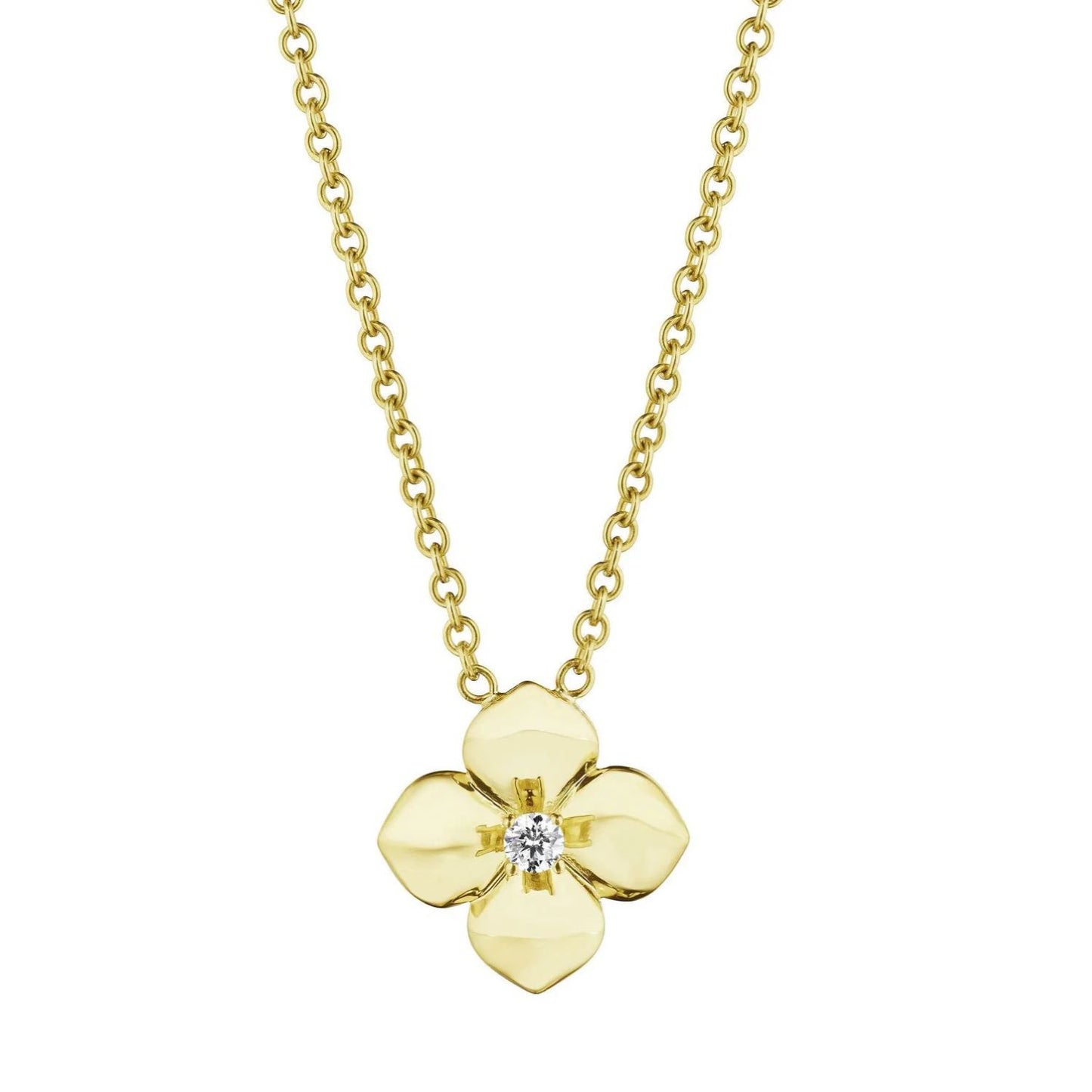 Petite Penny High Polish Flower Necklace