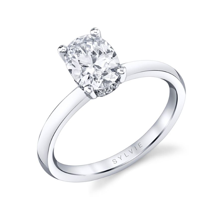 Oval Diamond Engagement Ring with Halo