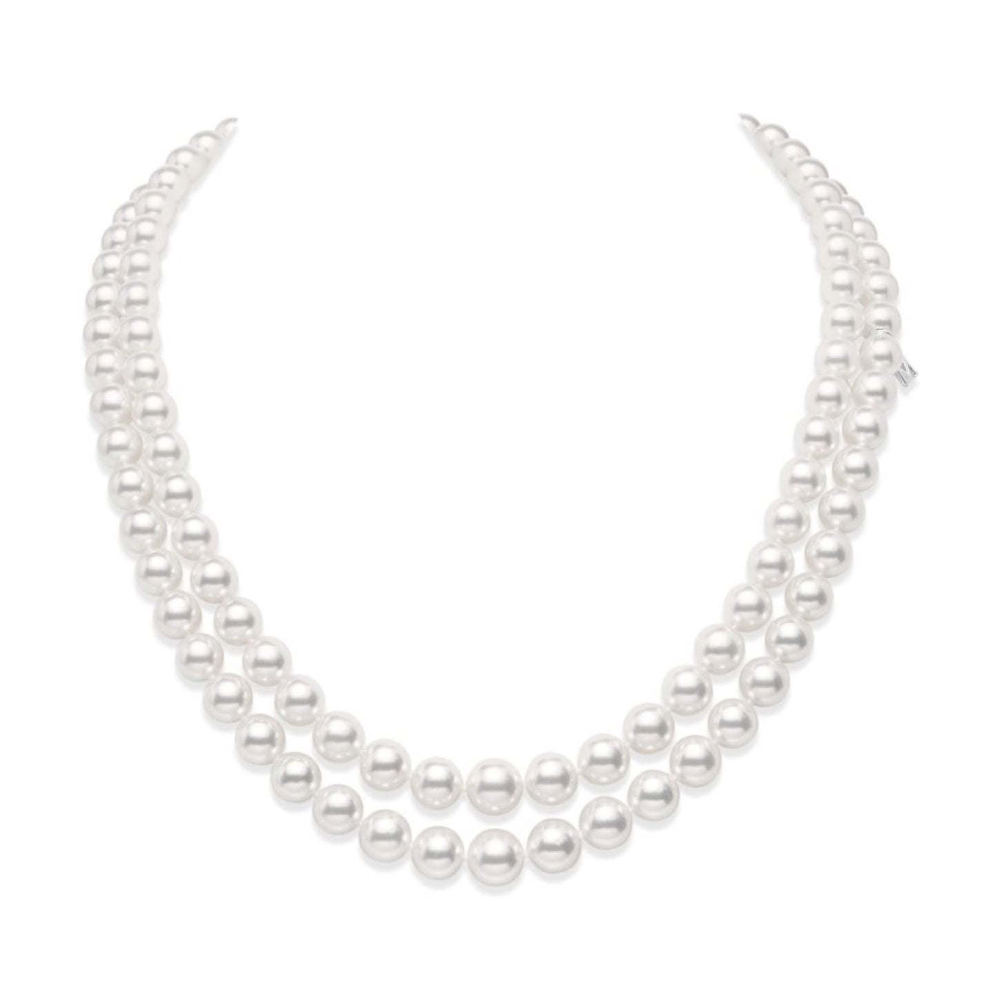 Everyday Essentials Akoya Cultured Pearl Graduated Double Strand Necklace