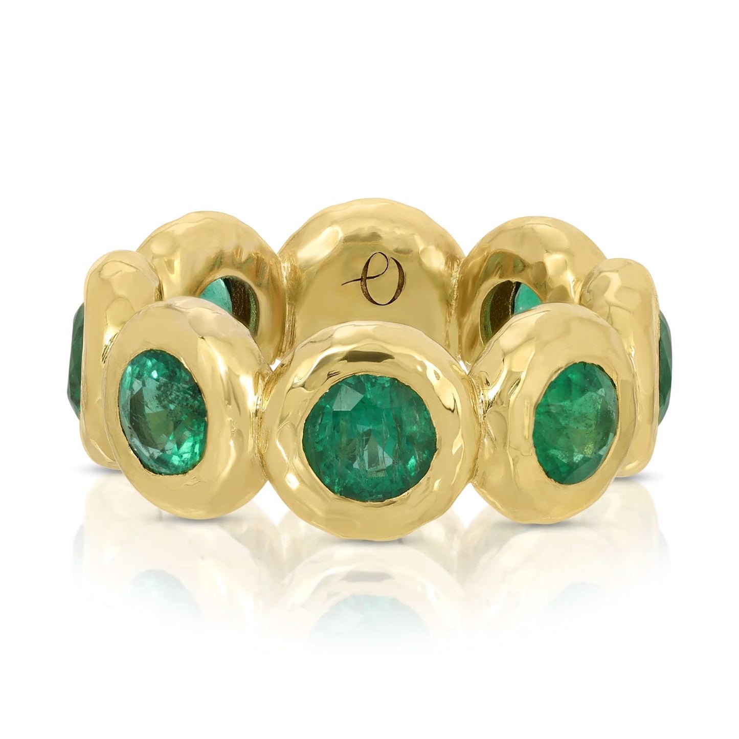 Nesting Gem Collection Emerald Eternity Band,