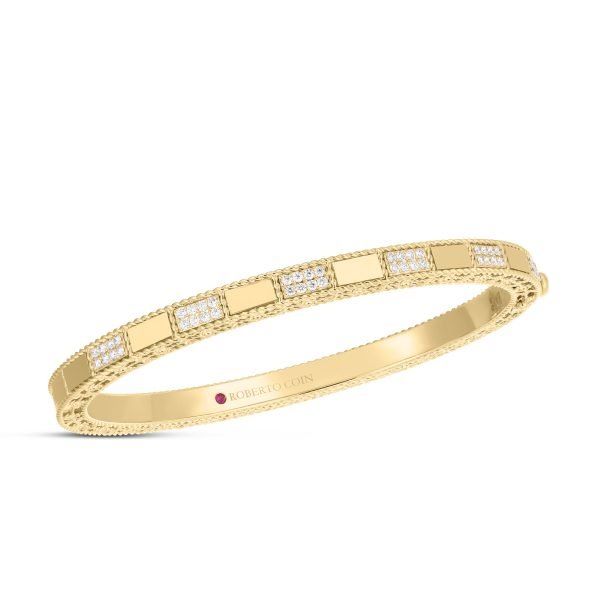 Mosiac Alternating Diamond Bangle