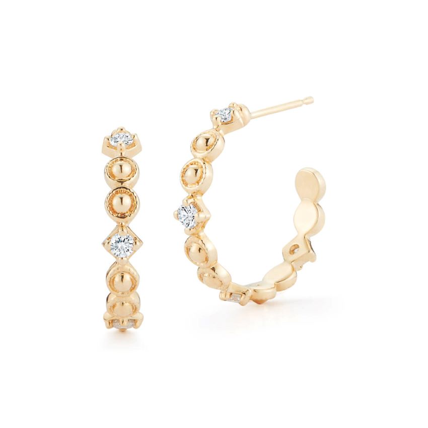 Greta Diamond Hoop Earrings