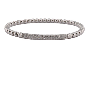 Two-Row Diamond Stretch Bracelet
