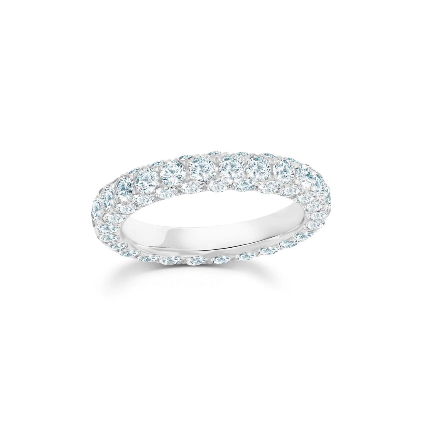 Diamond 3-Sided Band Ring