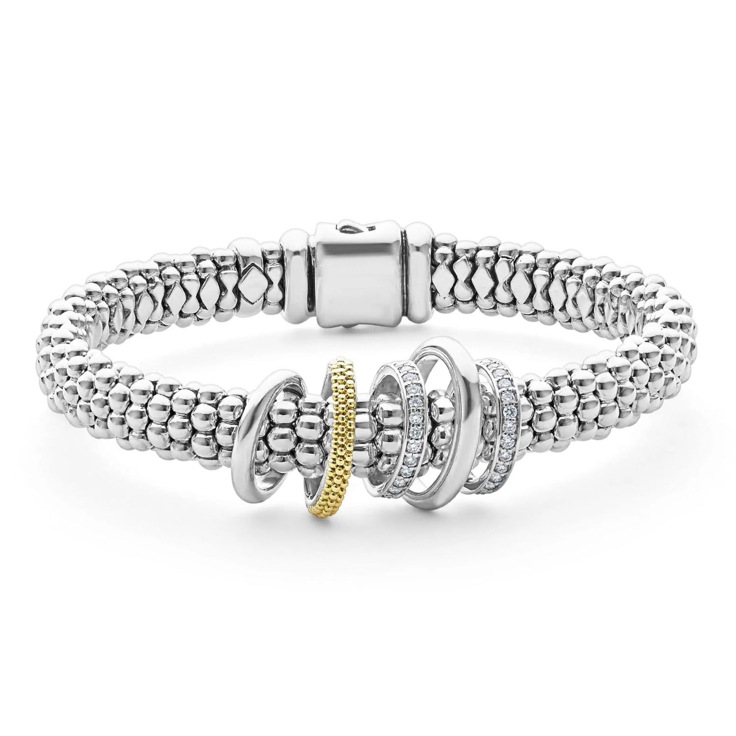 Caviar Lux Collection Five Ring Diamond Bracelet