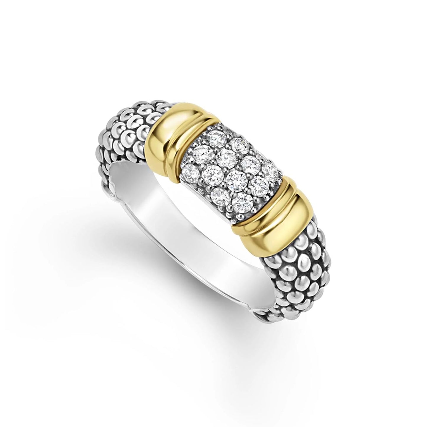 Signature Caviar Two-Tone Caviar Diamond Ring