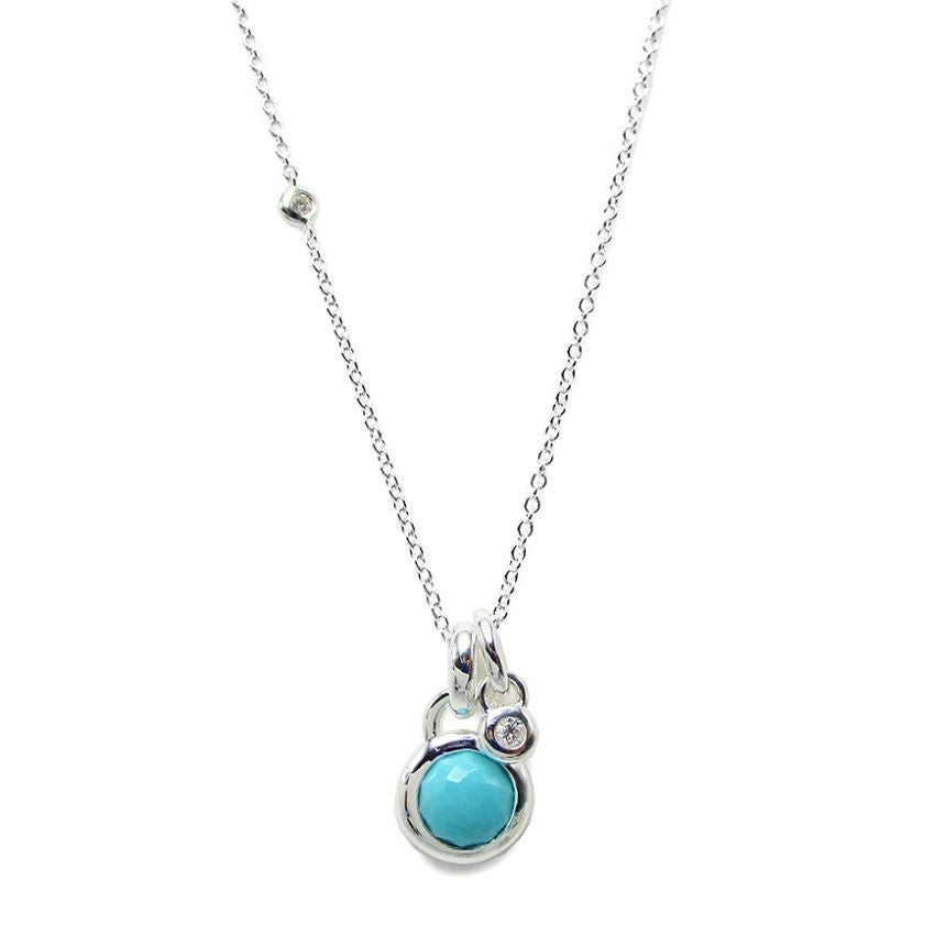 Lollipop Collection Turquoise and Diamond Pendant