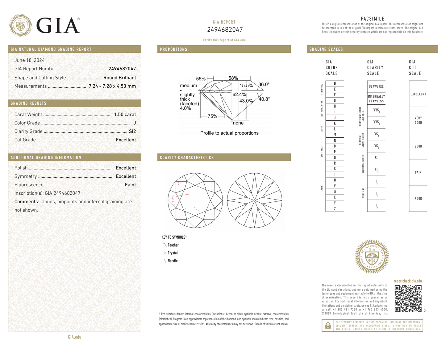 GIA Certified Diamond Drop Earrings