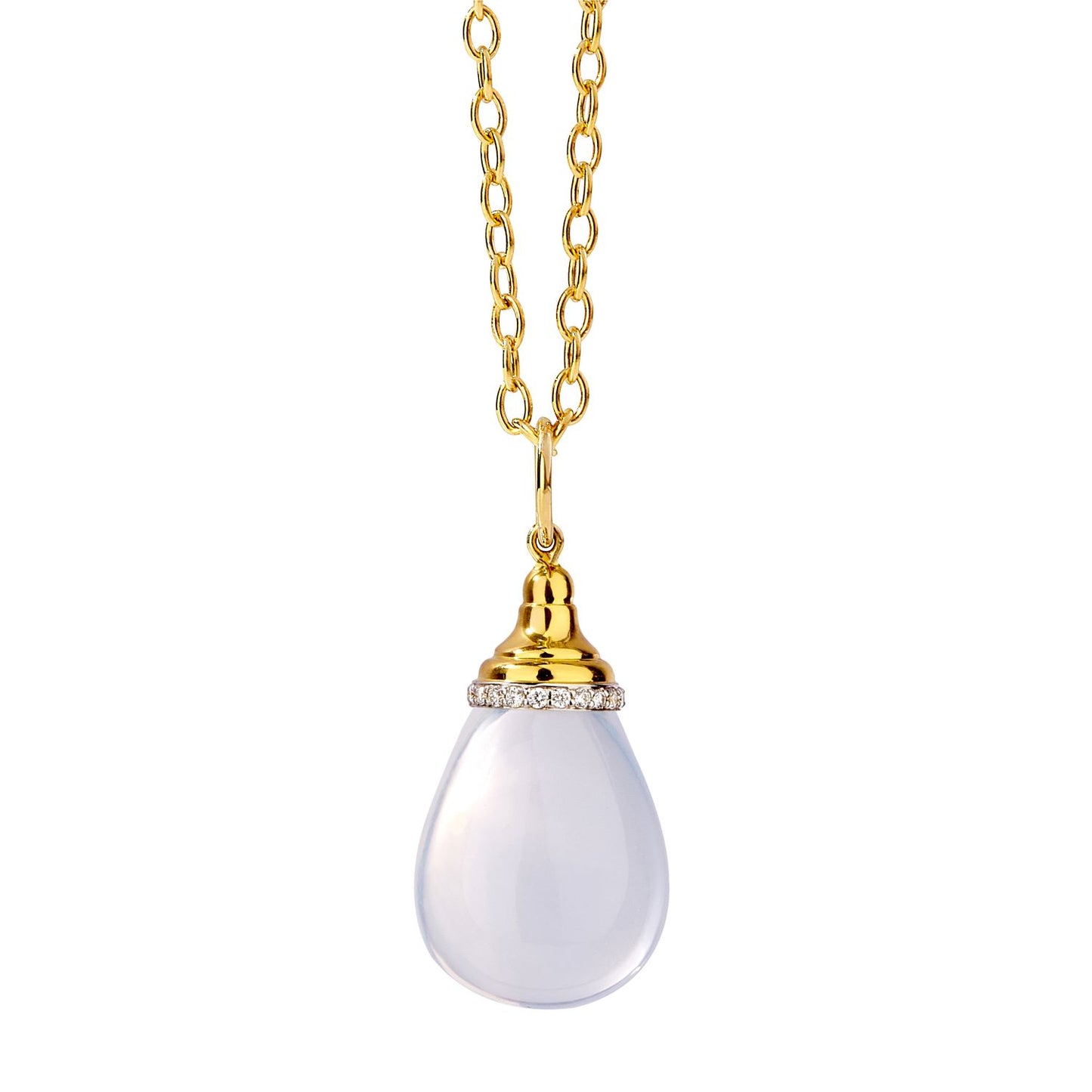 Mogul Collection Moon Quartz and Diamond Pendant