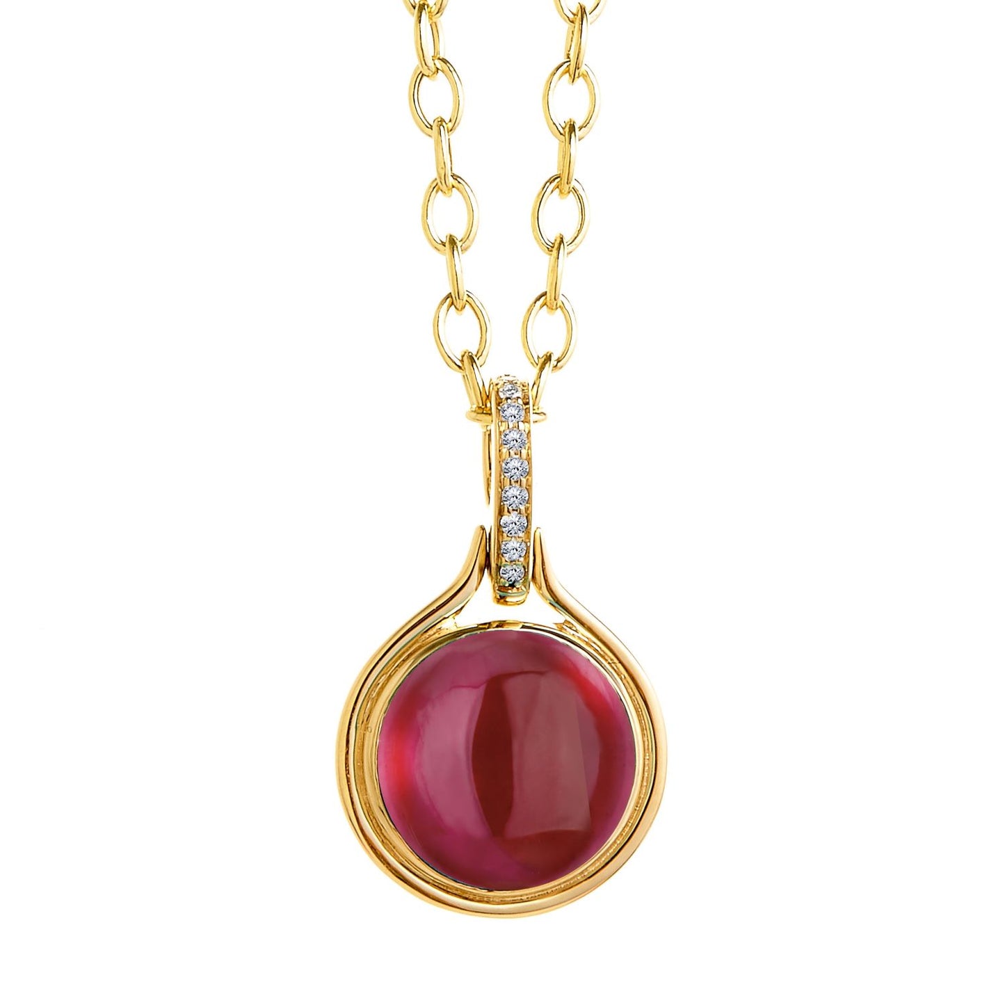 Candy Collection Rhodolite Garnet and Diamond Pendant
