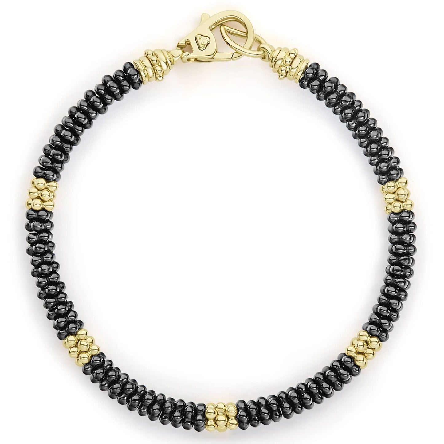 Black Caviar Collection Black Ceramic Beaded Bracelet