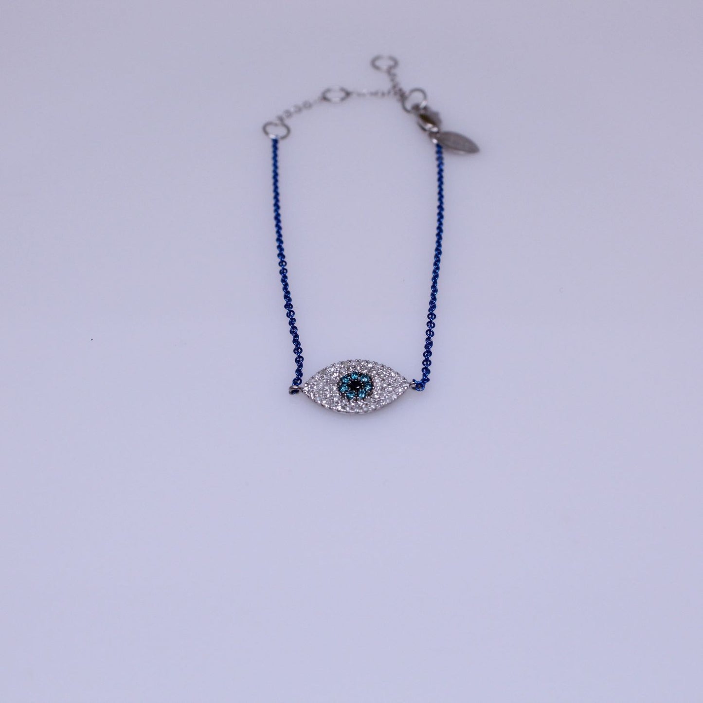 Evil Eye Diamond Blue Chain Bracelet