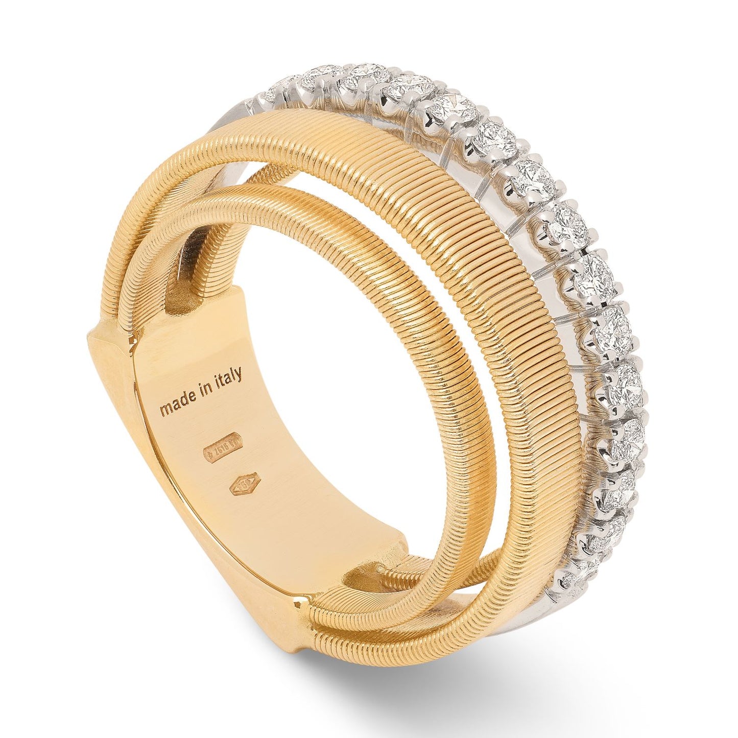 Masai Collection 4-Strand Coil and Diamond Ring