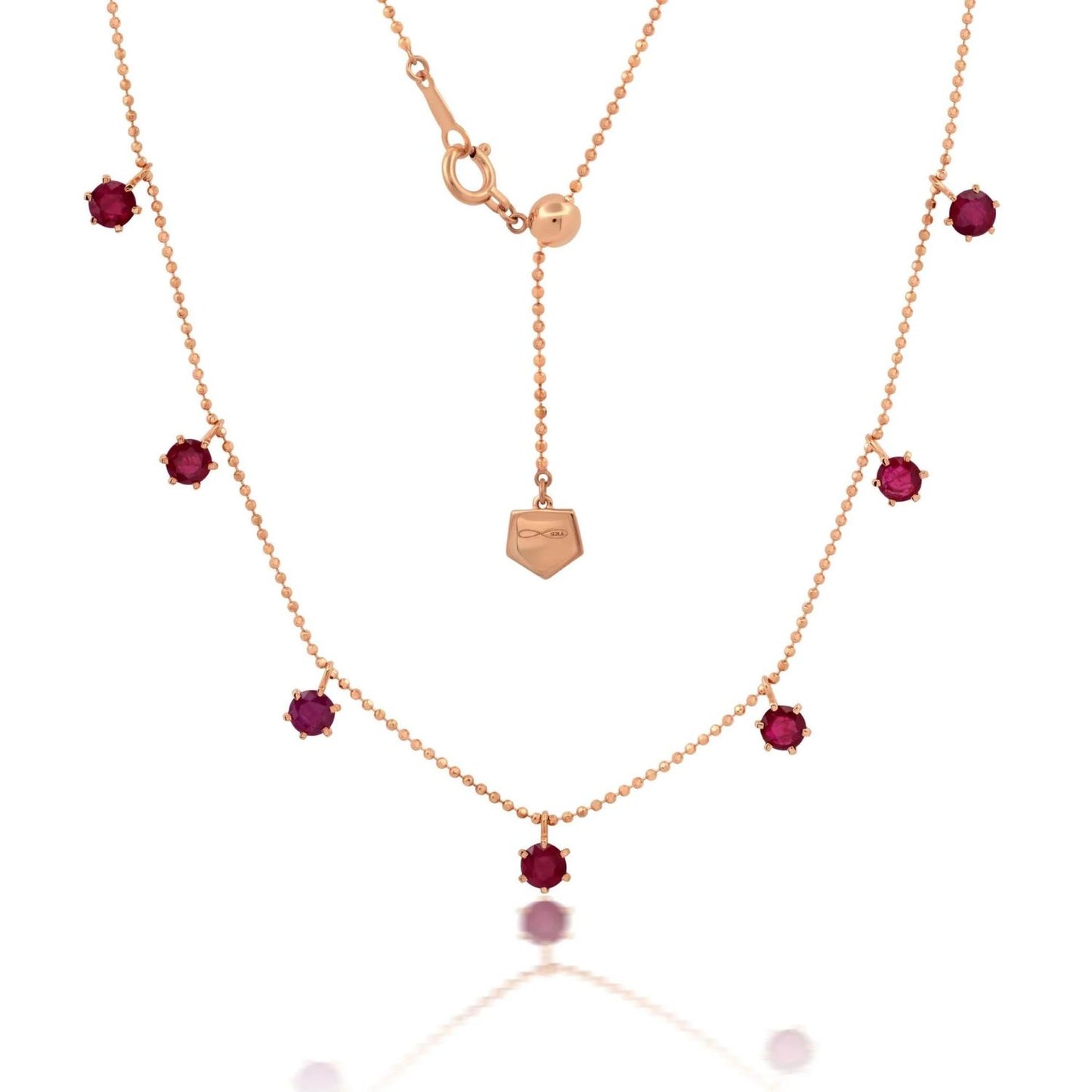 2CT Ruby Floating Necklace