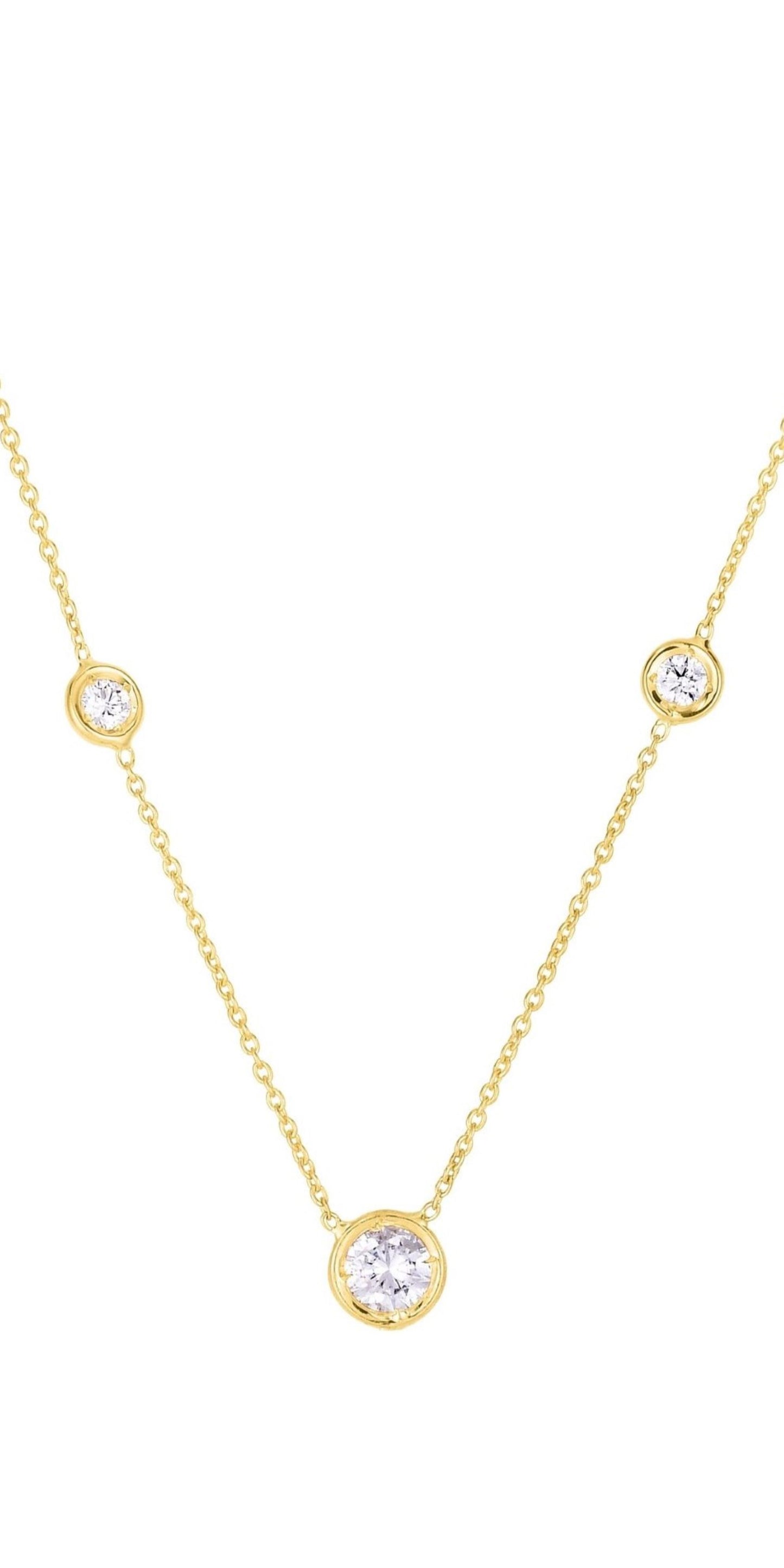 3 Station Diamond Necklace