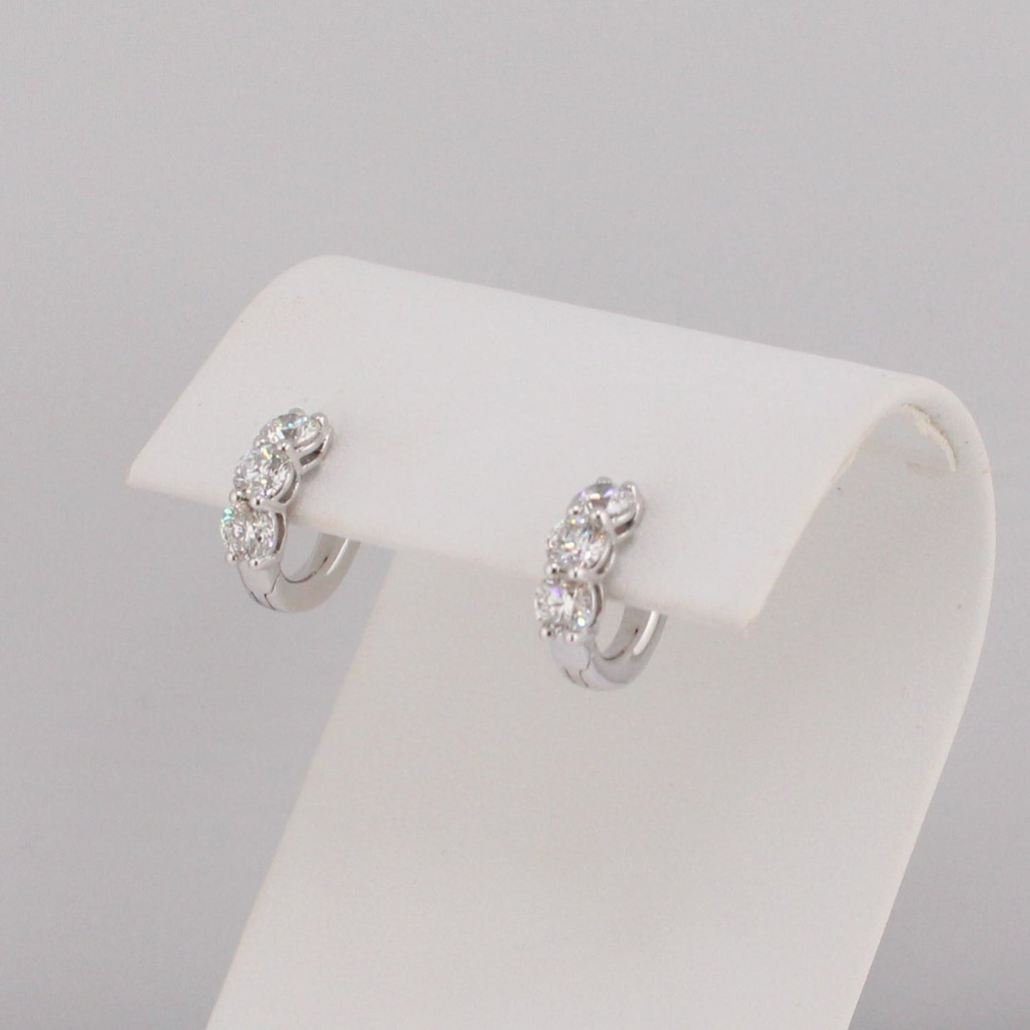 Diamond Huggie Hoop Earrings