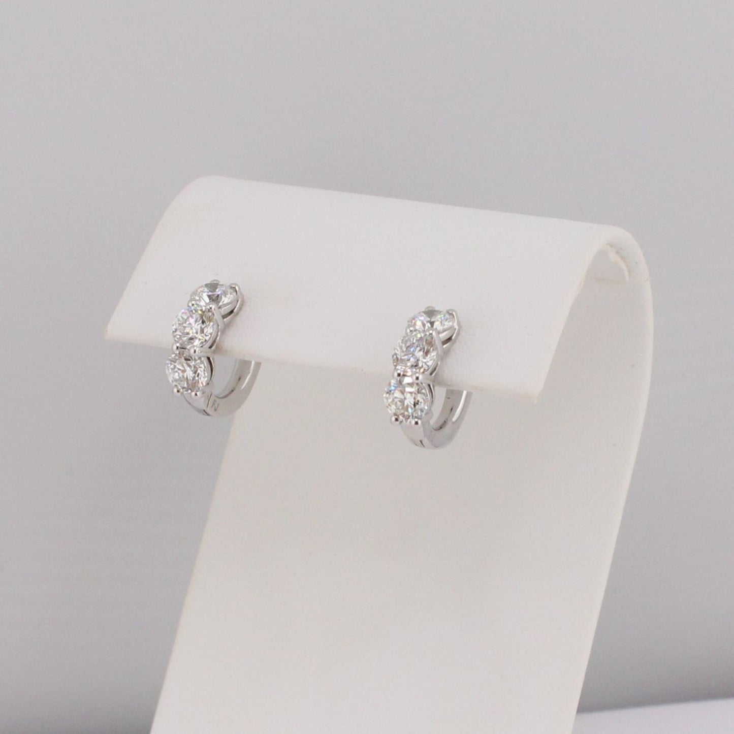 Diamond Huggie Hoop Earrings