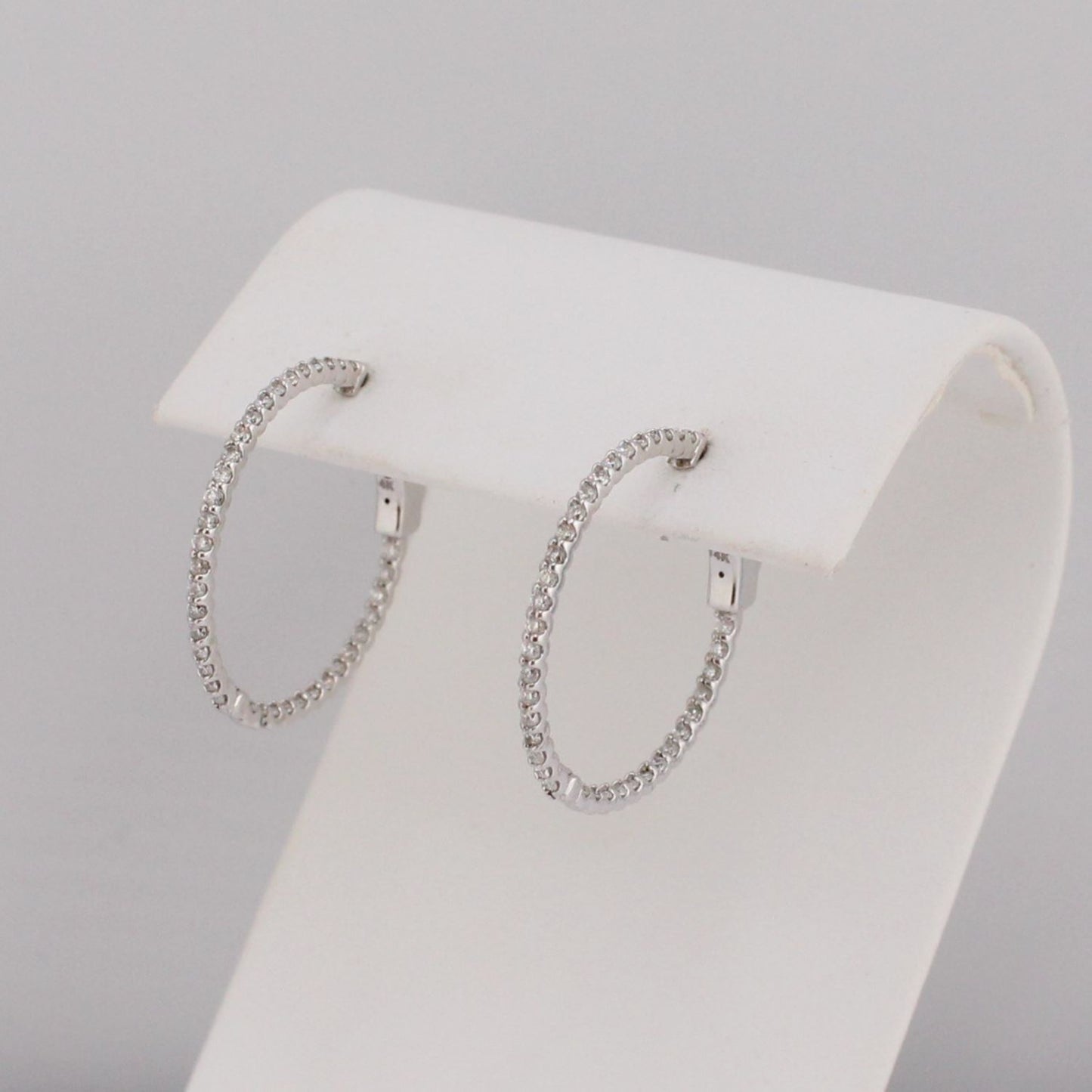 Inside Outside Diamond Hoops