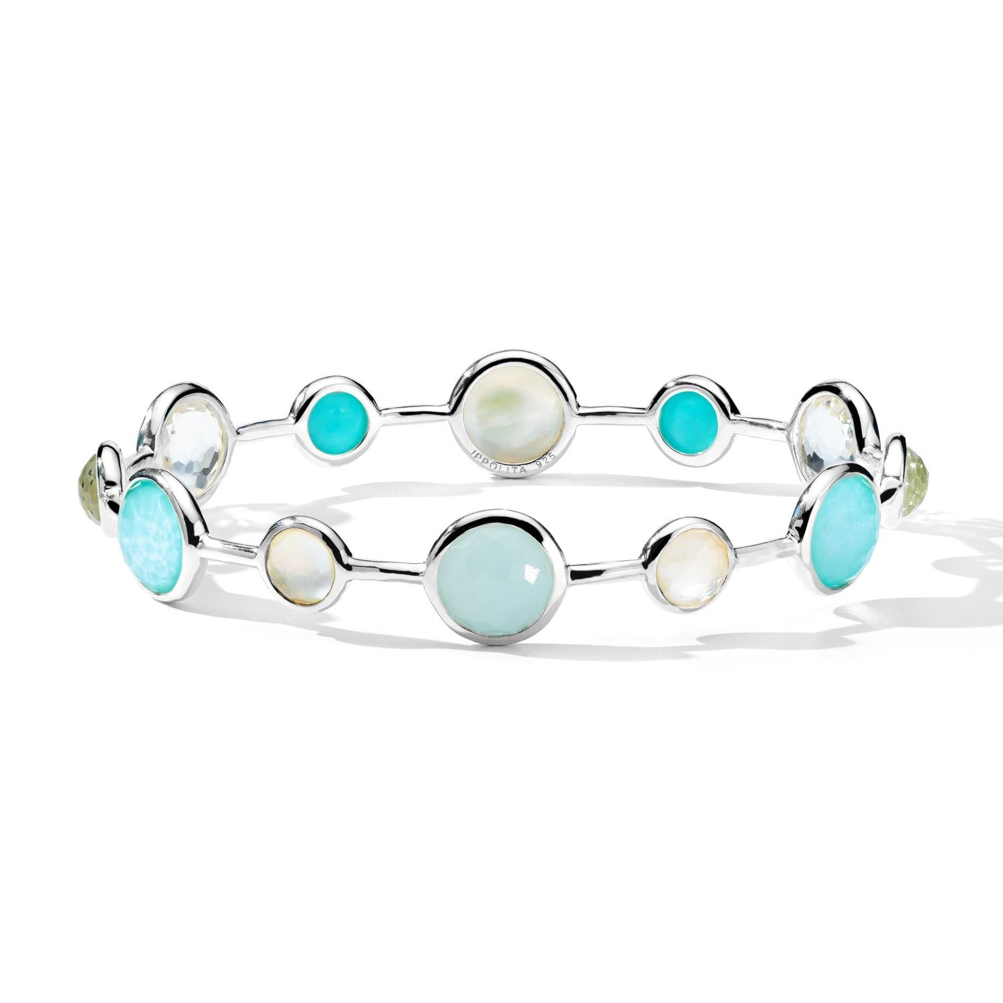 Lollipop Collection: Brezza 12-Stone Alternating Bangle Bracelet