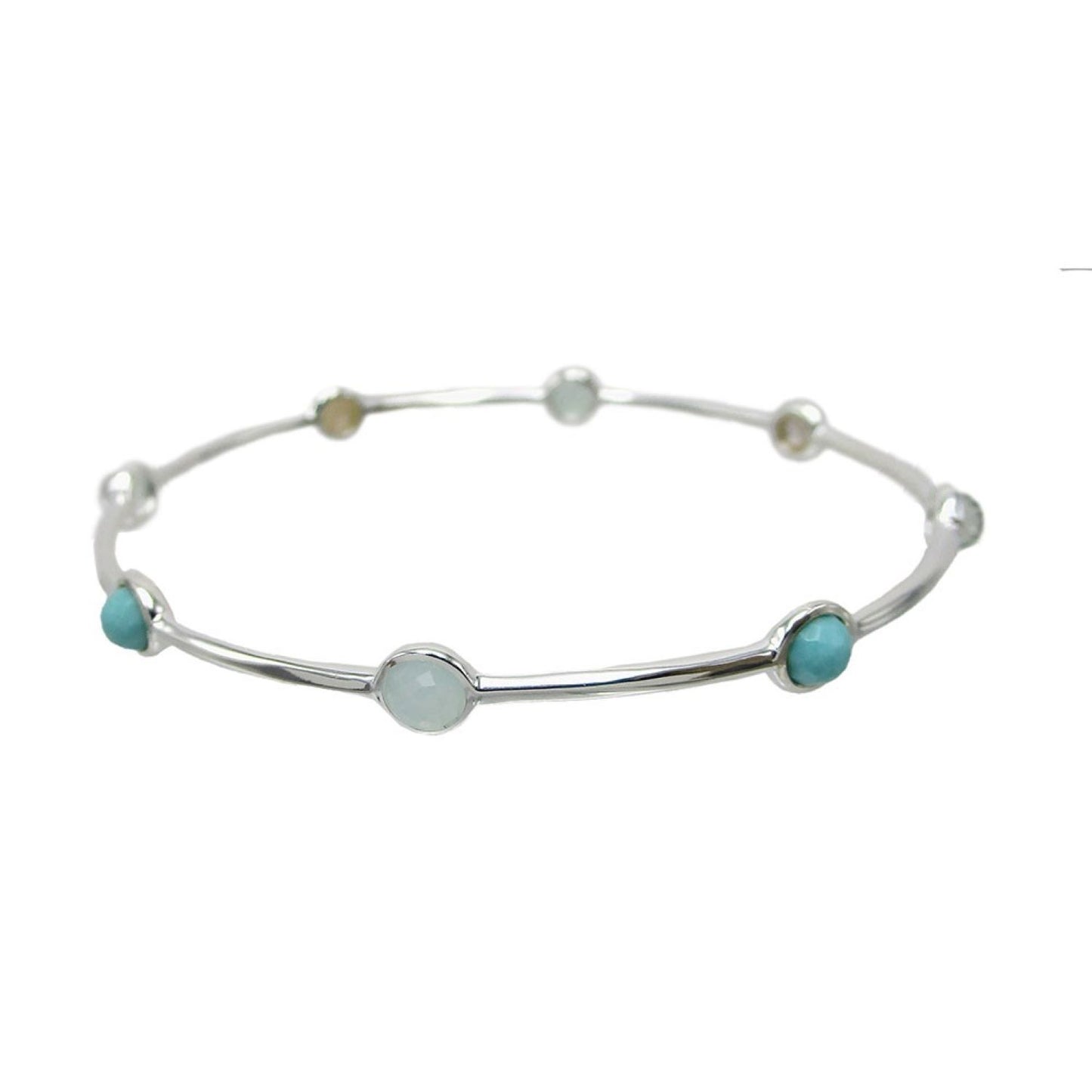 Lollipop Collection: Brezza 8-Stone Alternating Bangle Bracelet