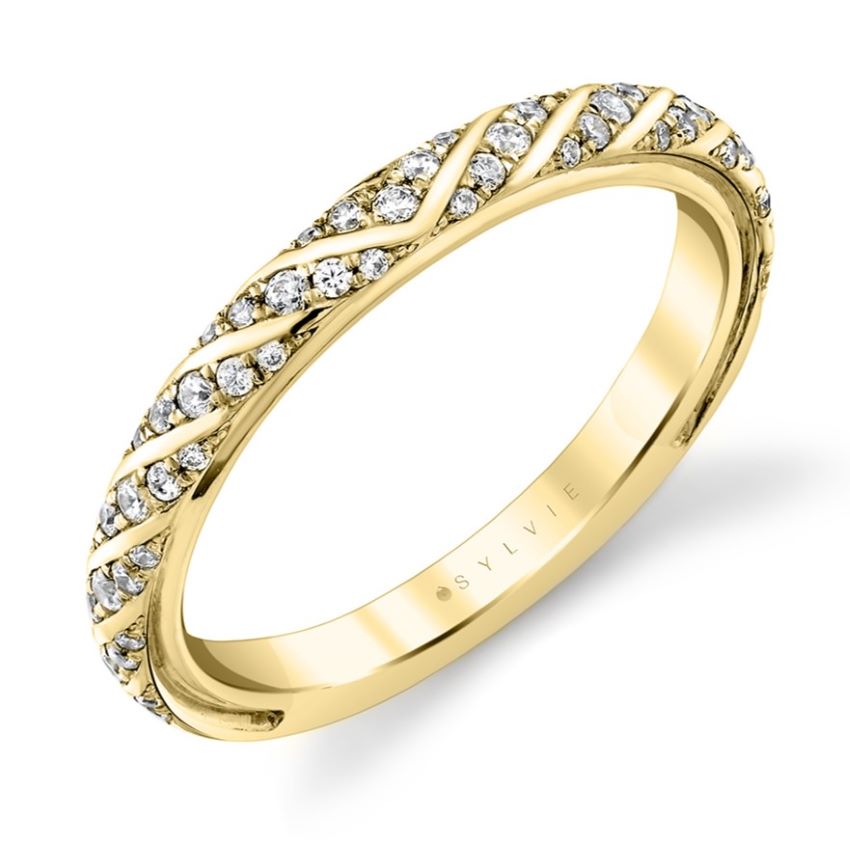 Odette Collection Iconelle Spiral Diamond Wedding Band