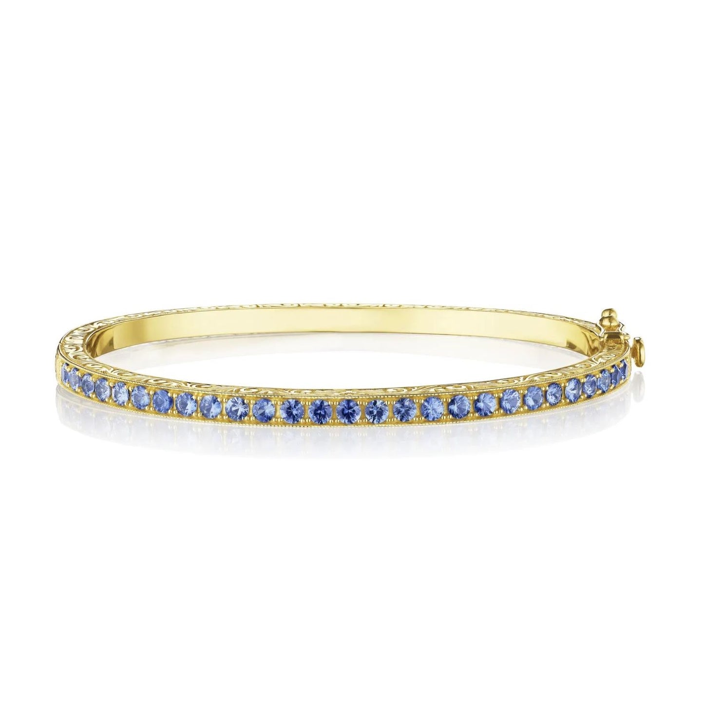 Blue Sapphire Bangle Bracelet