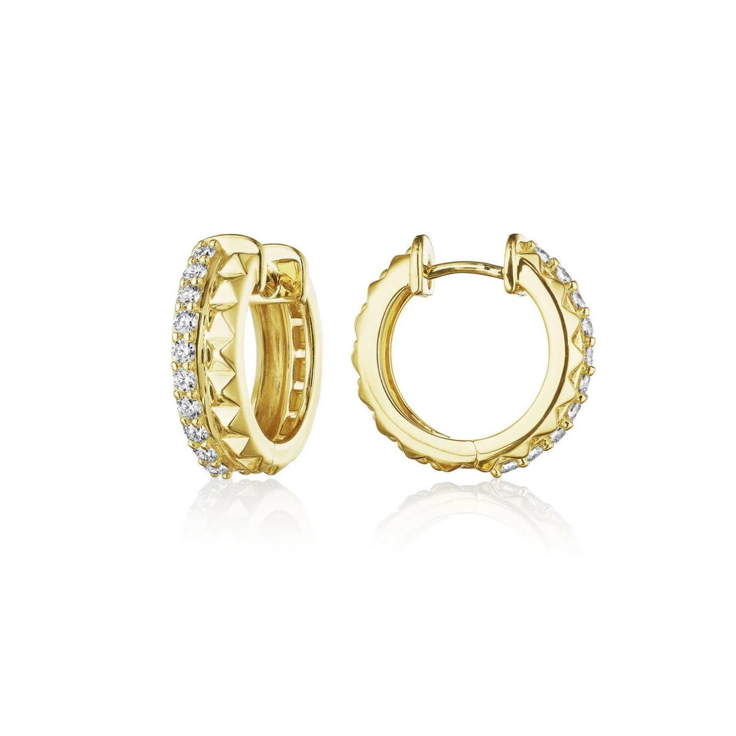 Rockstud Collection Diamond Hoop Earrings