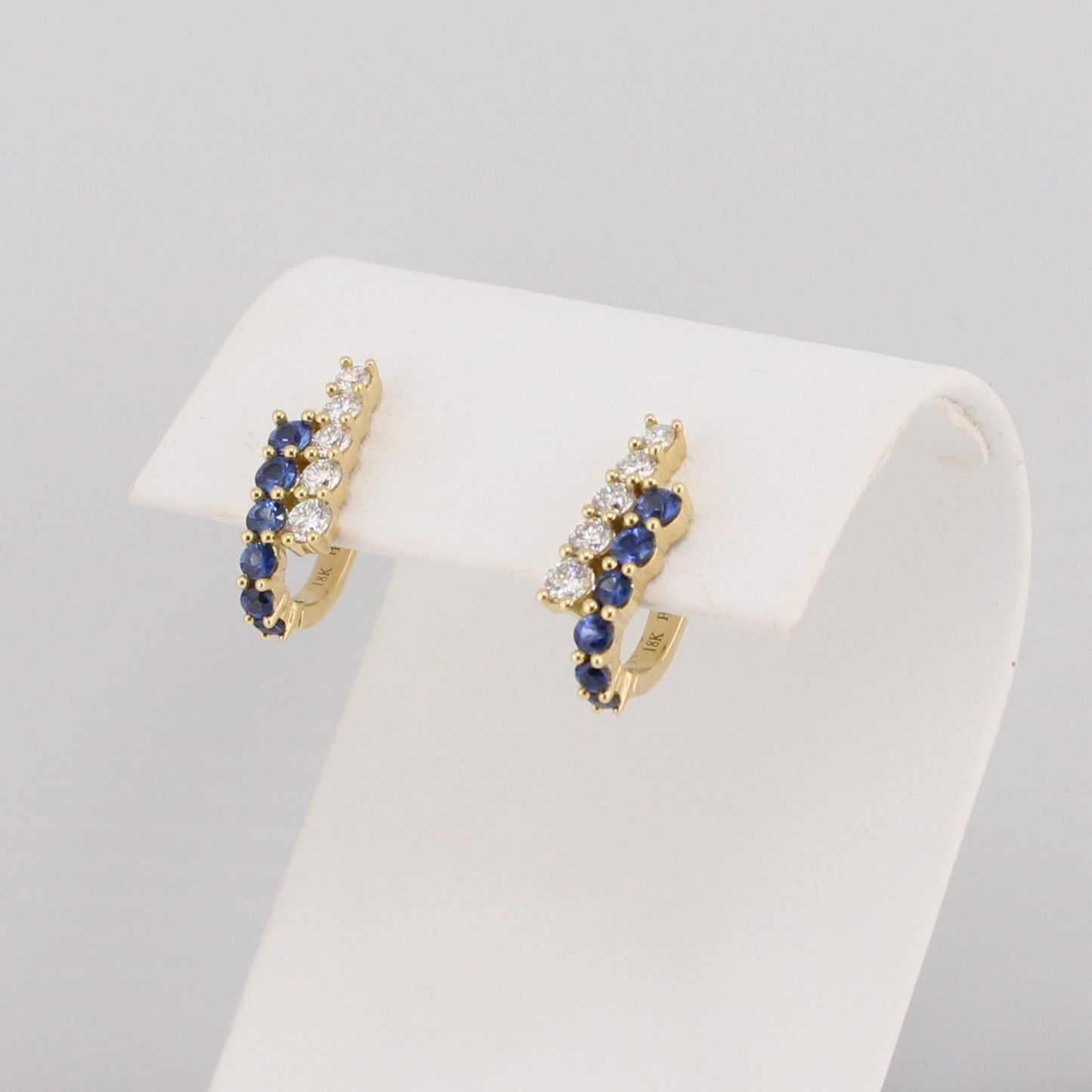Embrace Collection Blue Sapphire and Diamond Earrings