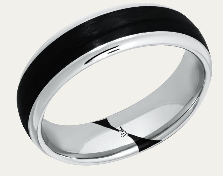 6.5MM Carbon Wedding Band