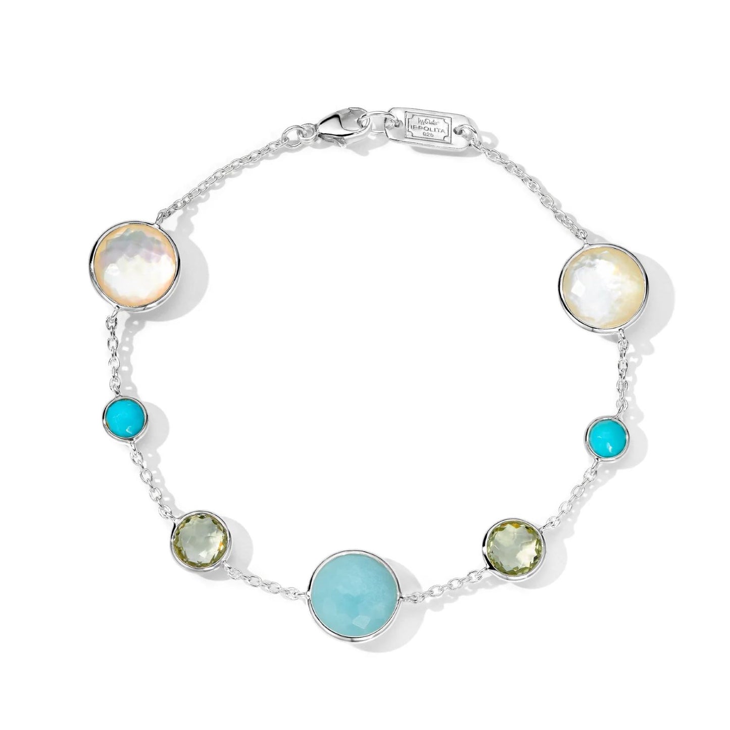Lollipop 7-Stone Link Bracelet