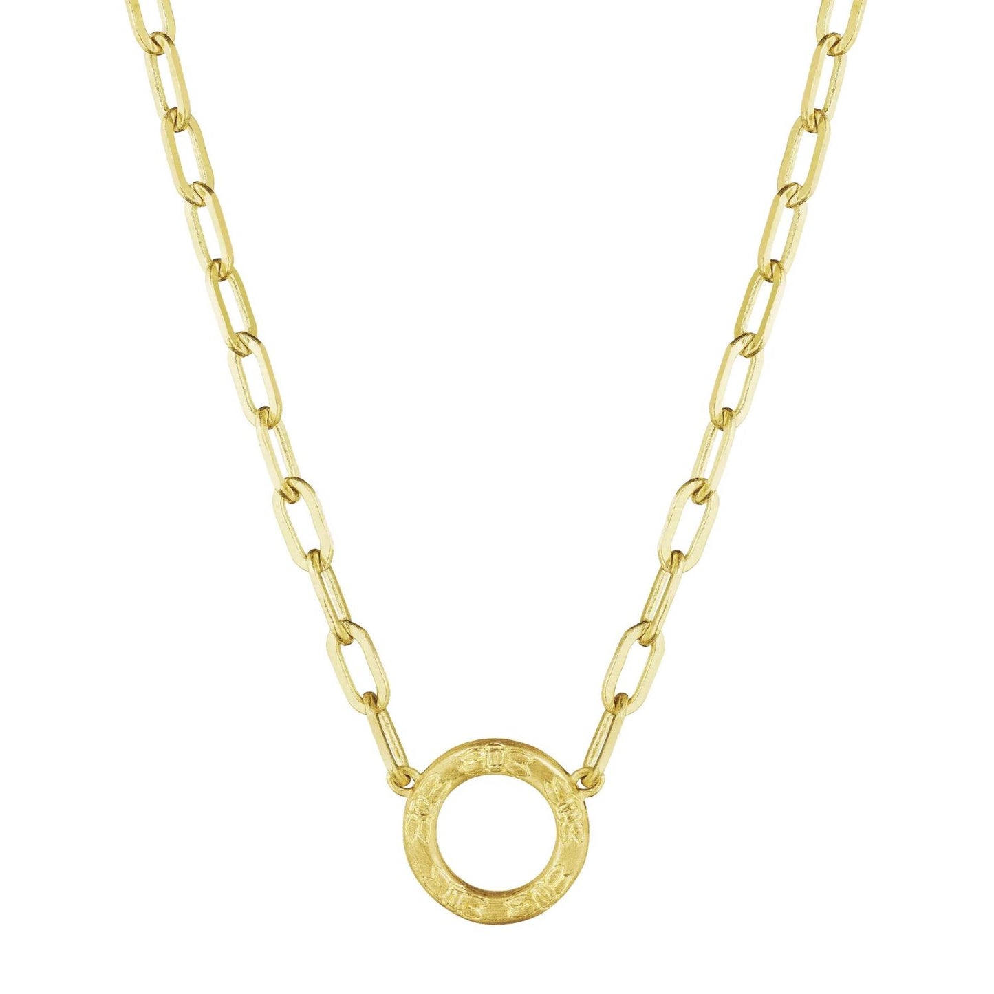 Petite Penny Engraved Circle Necklace