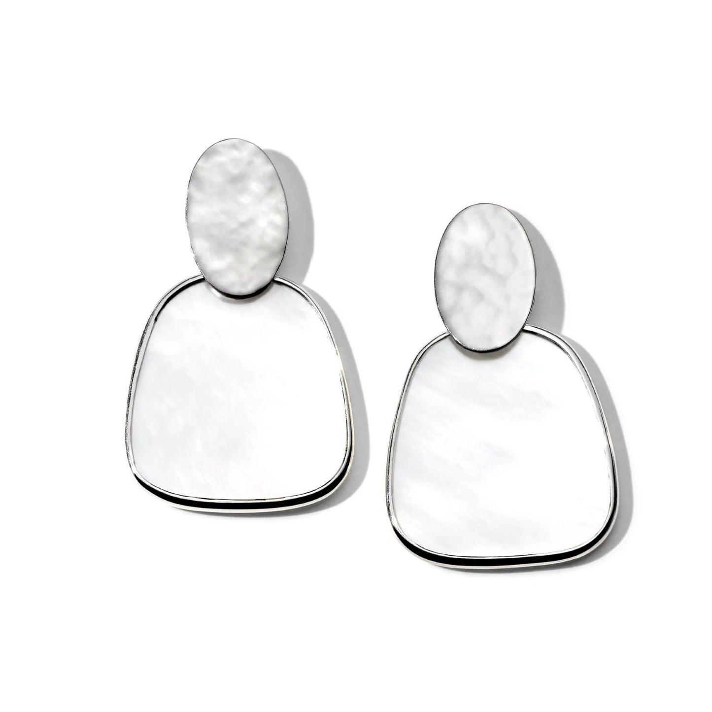 Polished Rock Candy Crinkle Oval Post Earrings