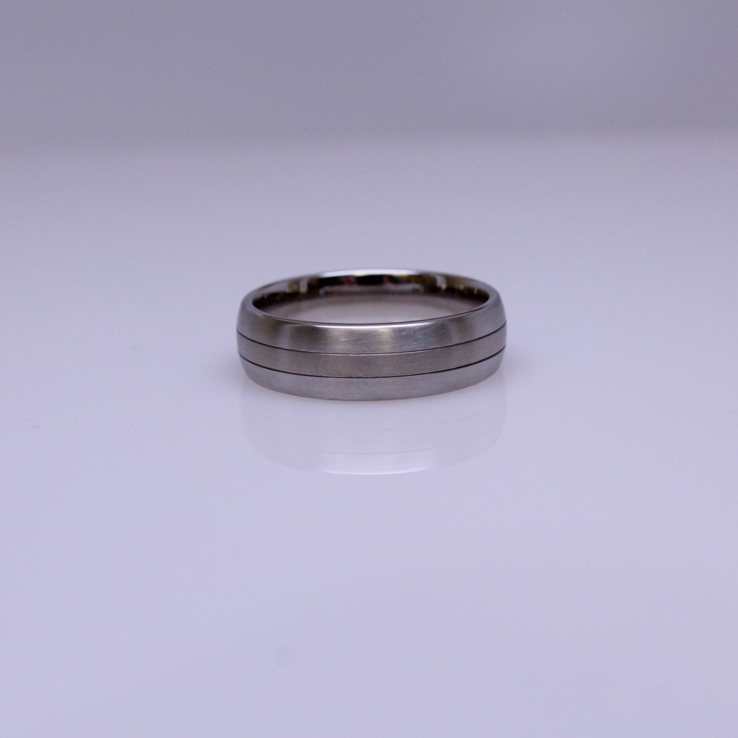 Platinum and 14K White Gold Band Ring