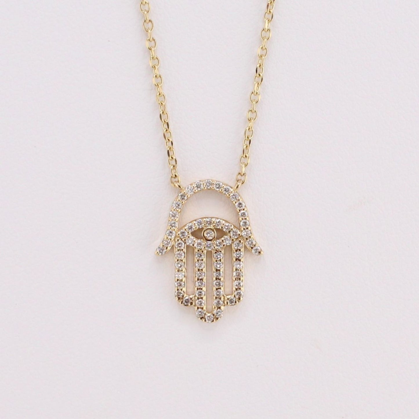 Diamond Hamsa Pendant
