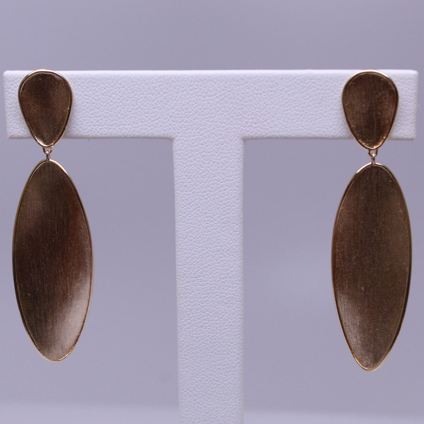 Lunaria Twist Elongated Drop Earrings
