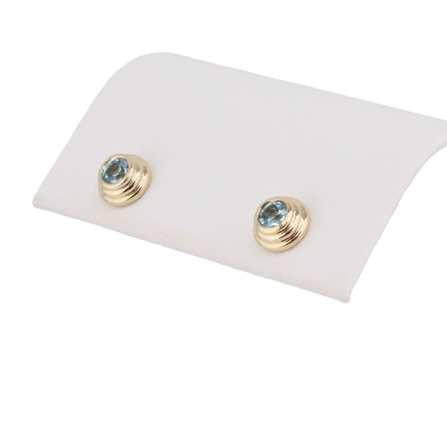 Swiss Blue Topaz Stud Earrings