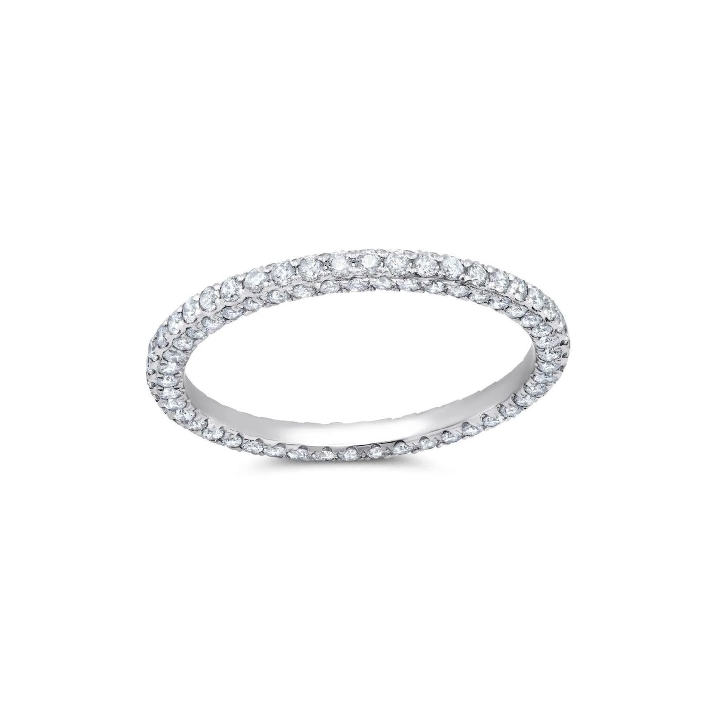 1CT Diamond 3 Sided Band