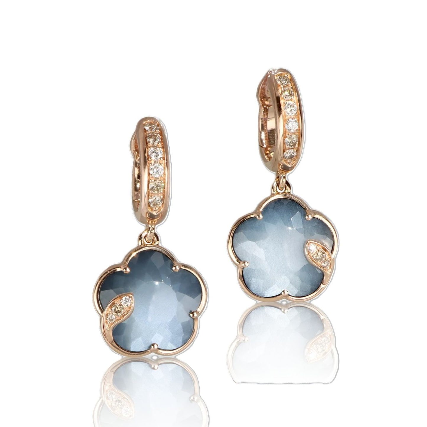 Petit Joli Collection Moonstone & Onyx Doublet Drop Earrings