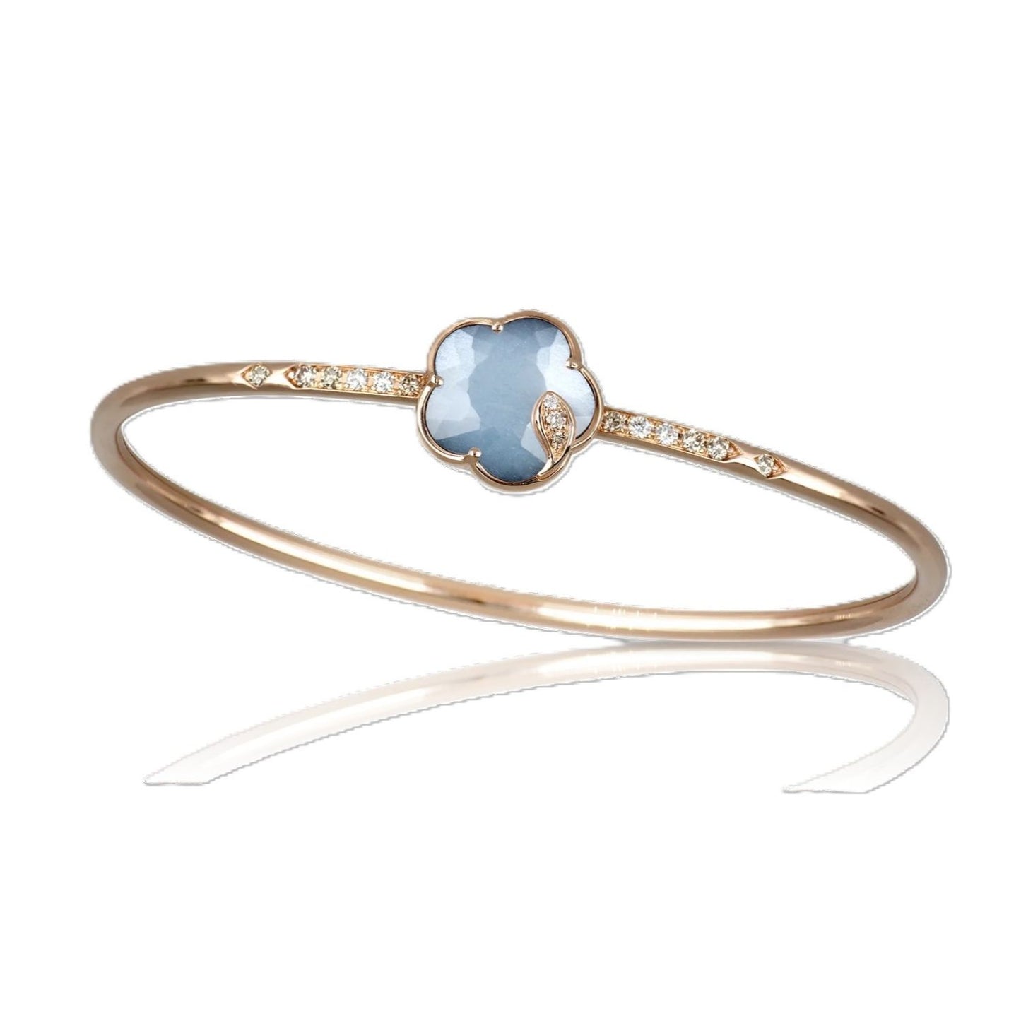 Petit Joli Collection Moonstone & Onyx Doublet Bangle Bracelet