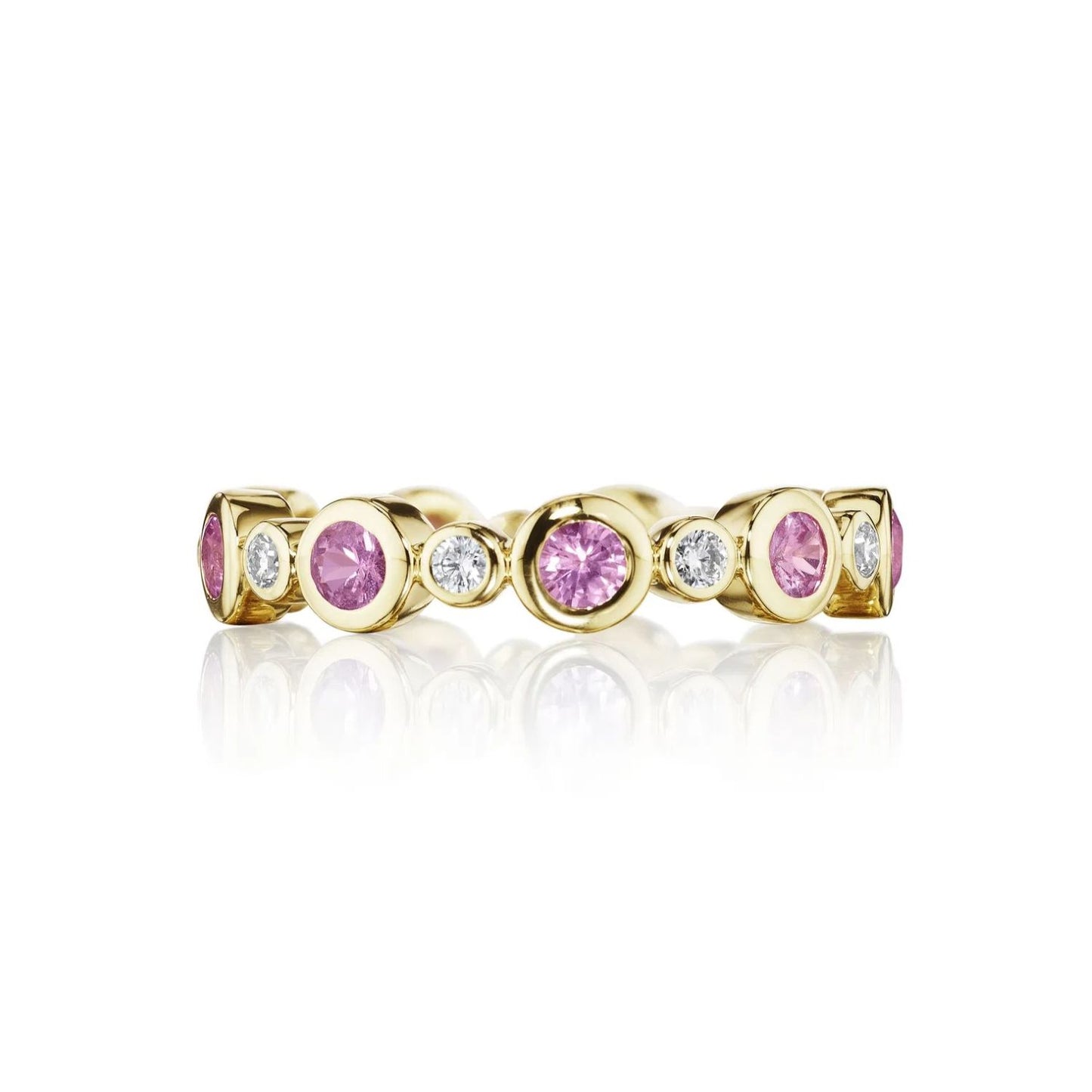 Aura Collection Pink Sapphire and Diamond Eternity Band