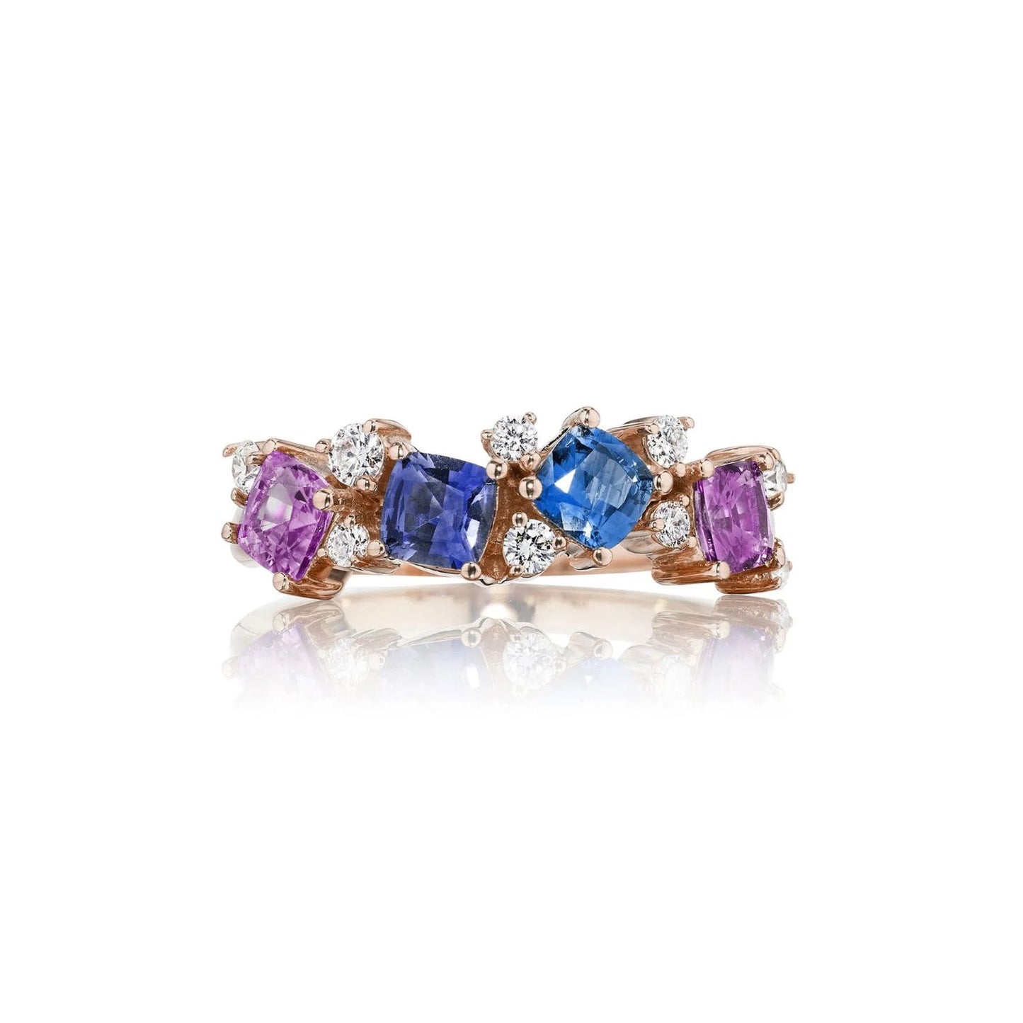 Rainbow Sapphire Confetti Band