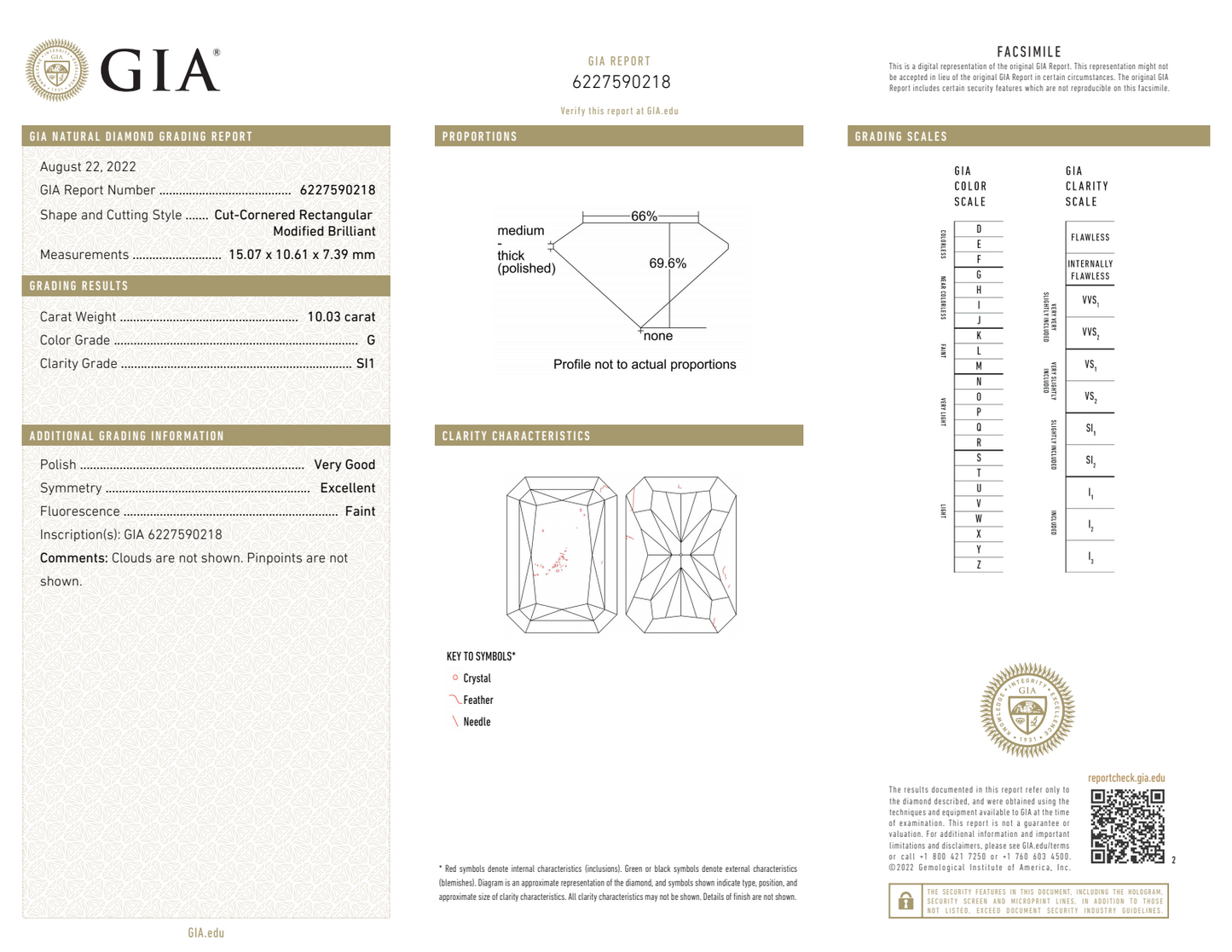 Plat Radiant Engage 10.03CT G/SI1 GIA Certed & 2 DIA Trapezoid=0.90CTTW H/VS SZ 6.5