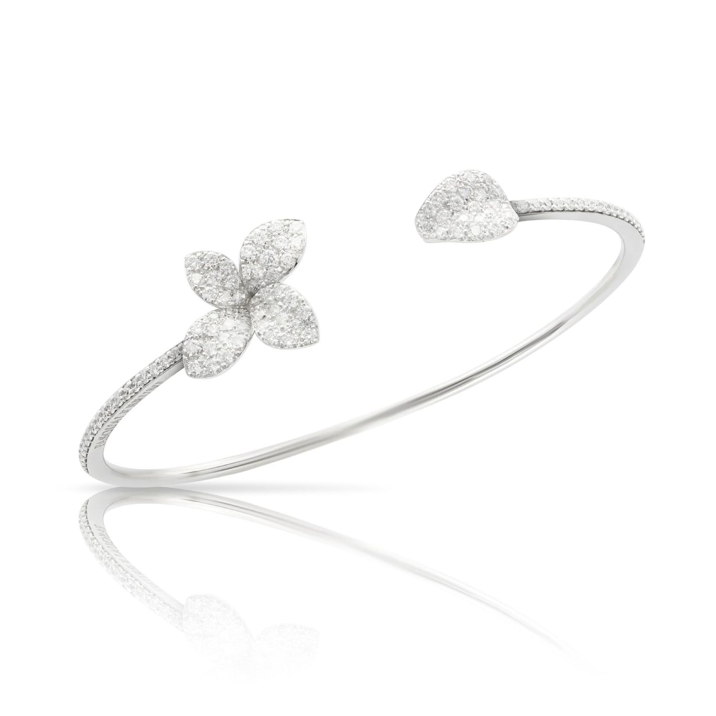 Petit Garden Collection Flower Motif Open Bangle Bracelet