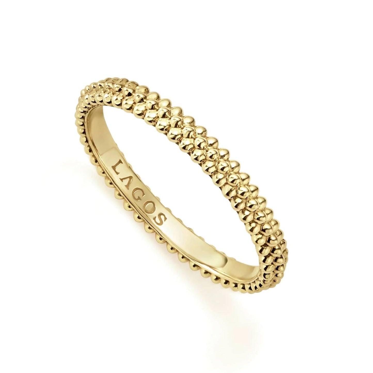 Caviar Gold Collection Stacking Ring