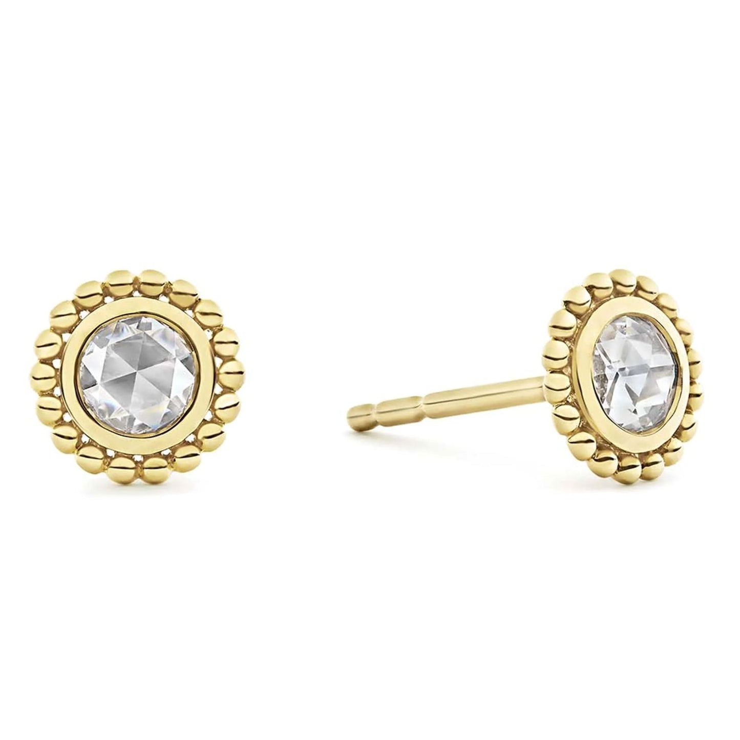 Covet Collection Rose Cut Diamond Stud Earrings