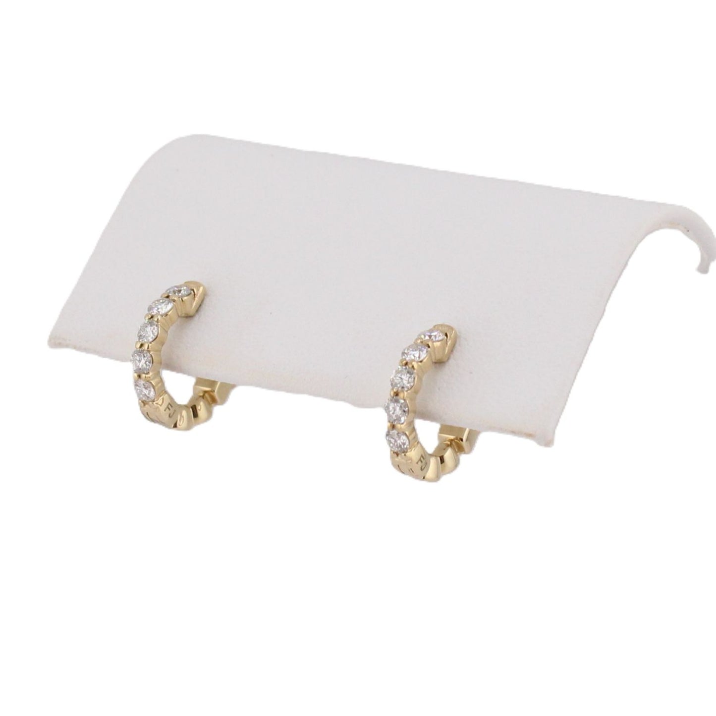 Diamond Huggie Hoop Earrings