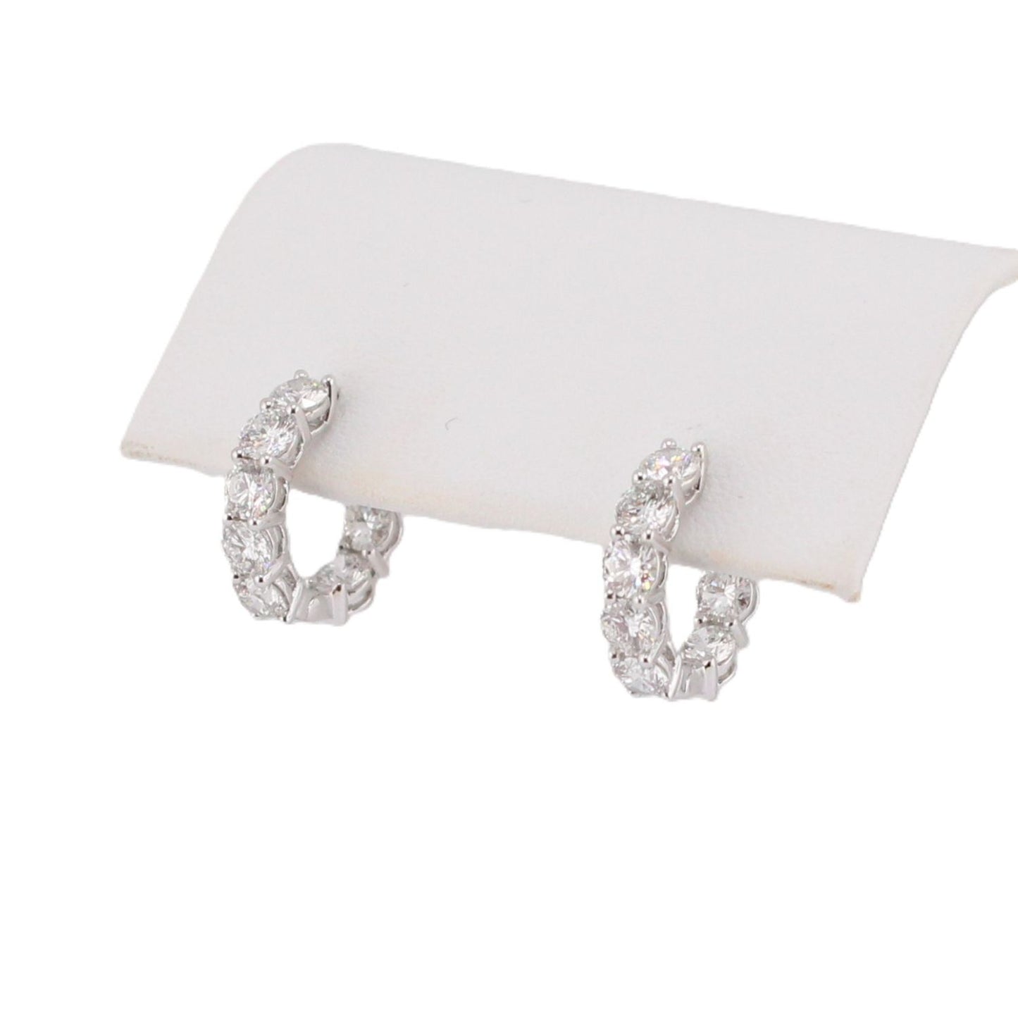 Diamond Inside Outside Hoop Earrings
