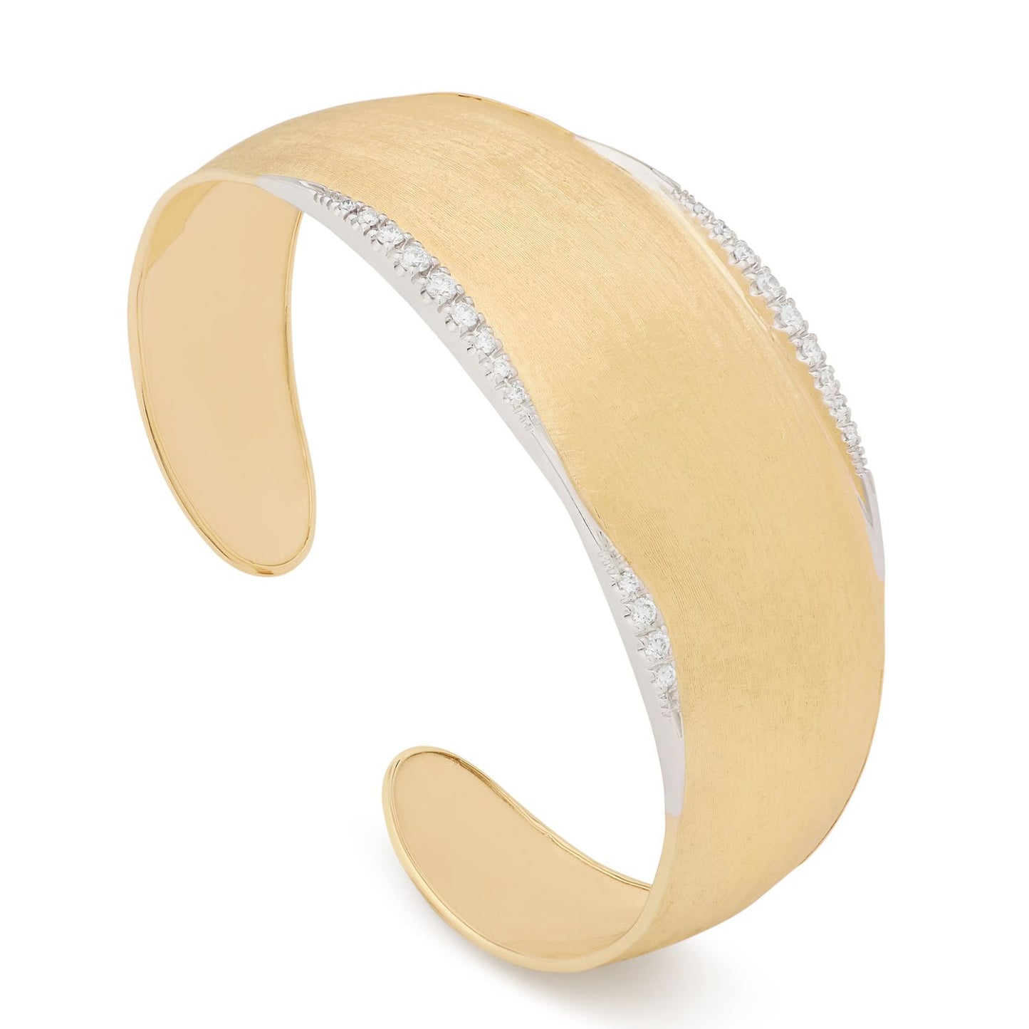 Lunaria Collection Cuff Bracelet with Diamonds