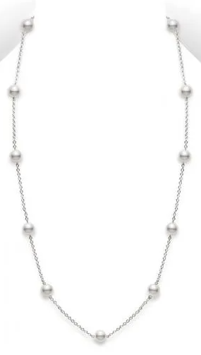 Station Collection Akoya Cultured Pearl Necklace