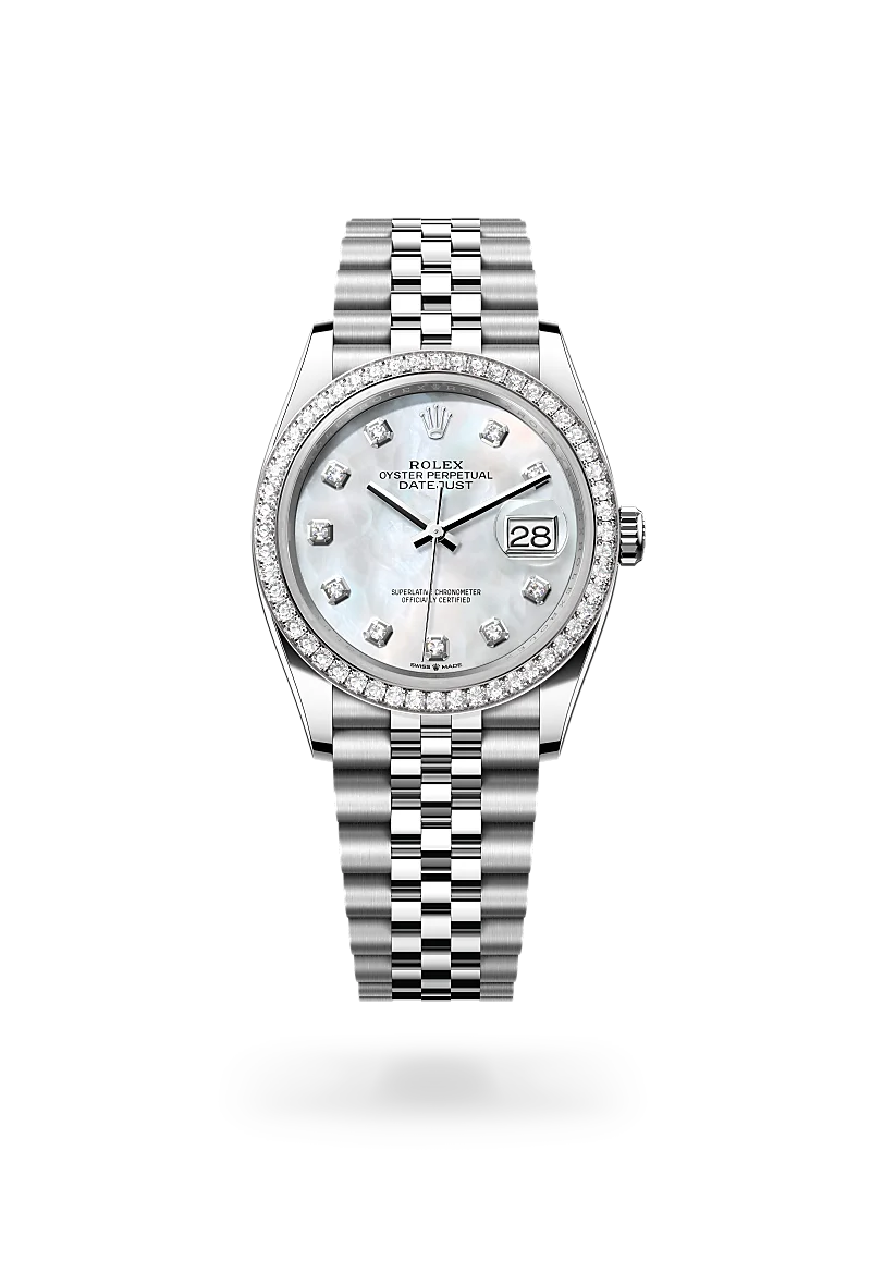 Rolex Datejust 36 White Rolesor combination of Oystersteel and